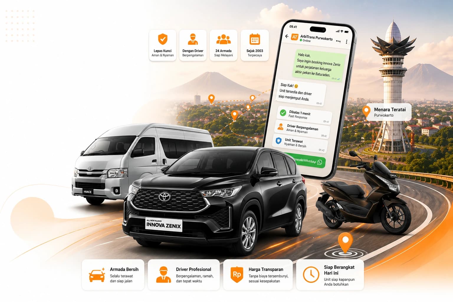 Rental Mobil dan Motor Purwokerto