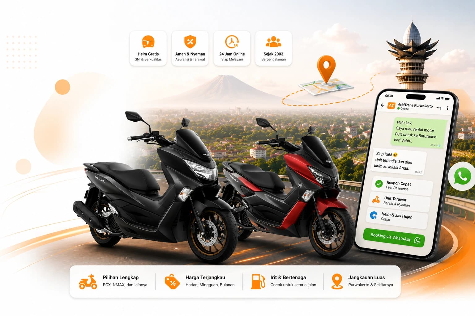 Rental Motor Purwokerto